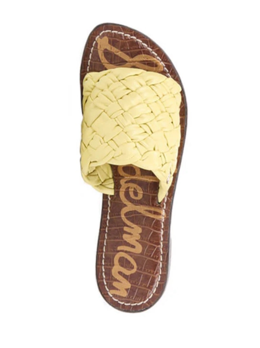 Sam Edelman Griffin Braided Woven Slide Sandals in Butter Yellow Sz 6.5 - Picture 11 of 11